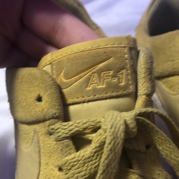 Nike size 8 yellow/green platformed air force 1s - Picture 4 of 7